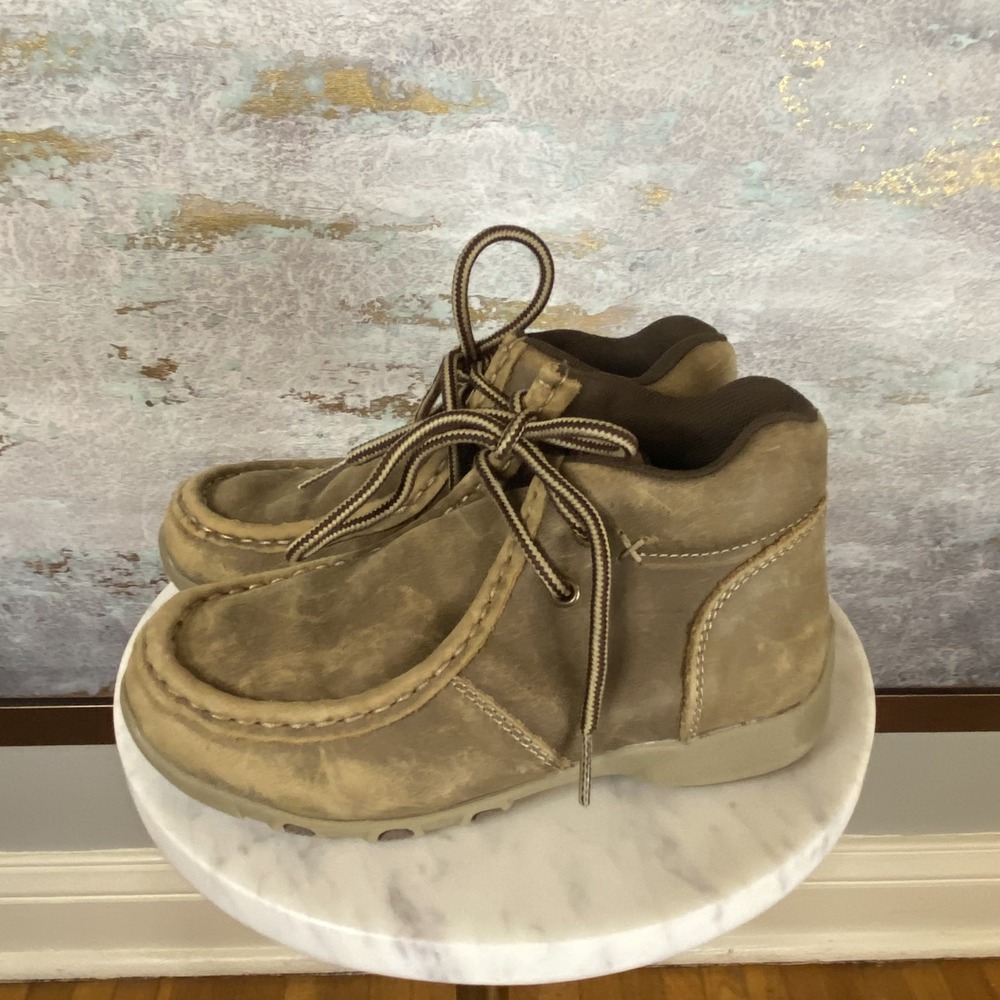 Roper Boots Little Kids Size 13 Brown Moc Toe Lace Up Ankle Casual Comfort